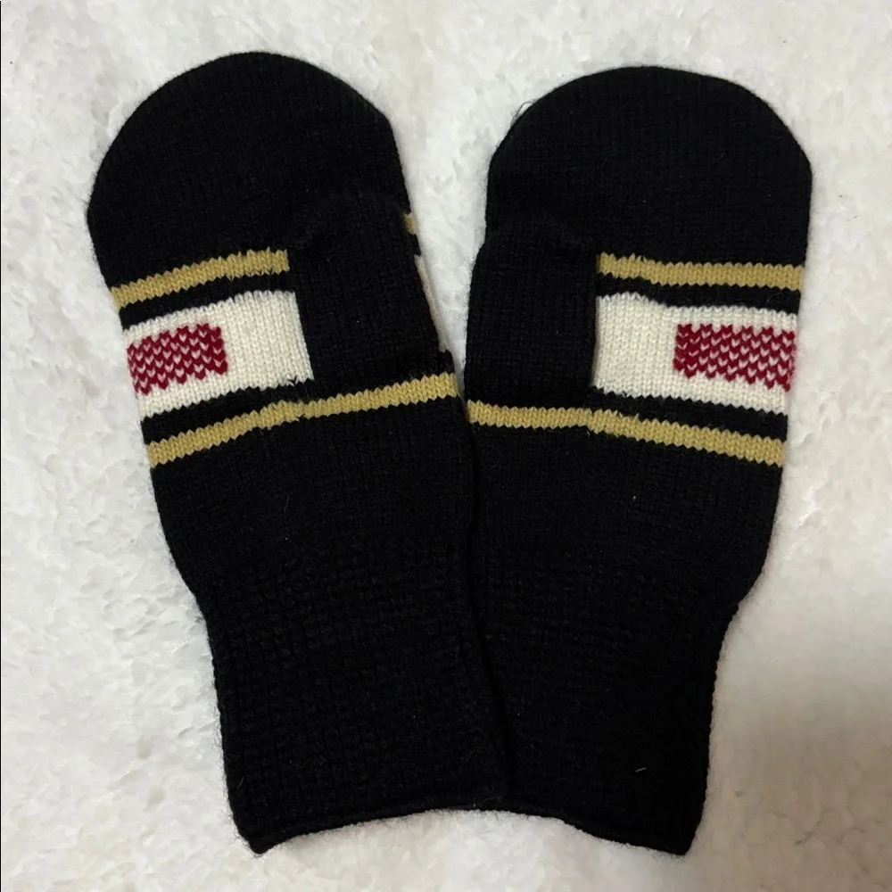 Black and Gold Mittens